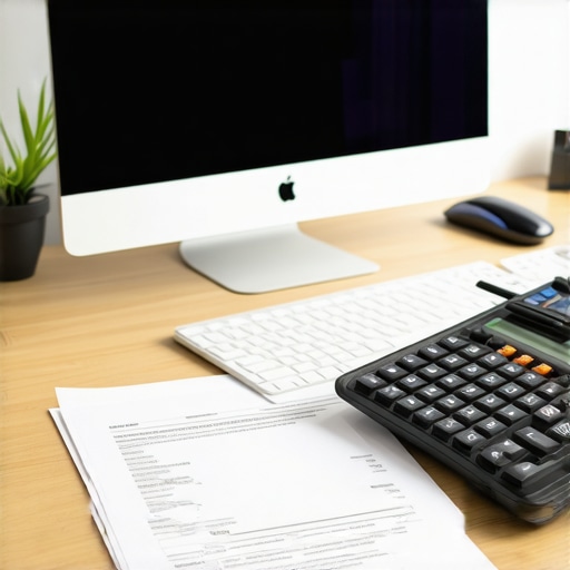Business owner reviewing legal insurance policies in an office setting
