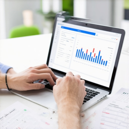 Effective Insurance Management Tools A person managing insurance policies on a laptop with documents and calendar in the background.