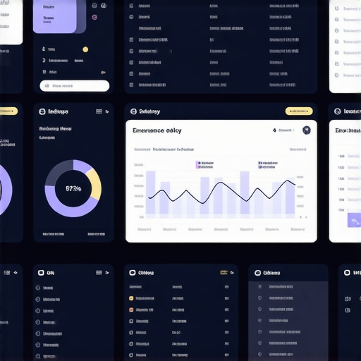 Insurance Management Dashboard A modern digital dashboard showing insurance policy summaries and alerts.