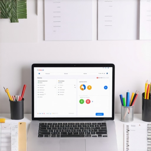 Laptop showing insurance policy dashboard with documents and digital tools