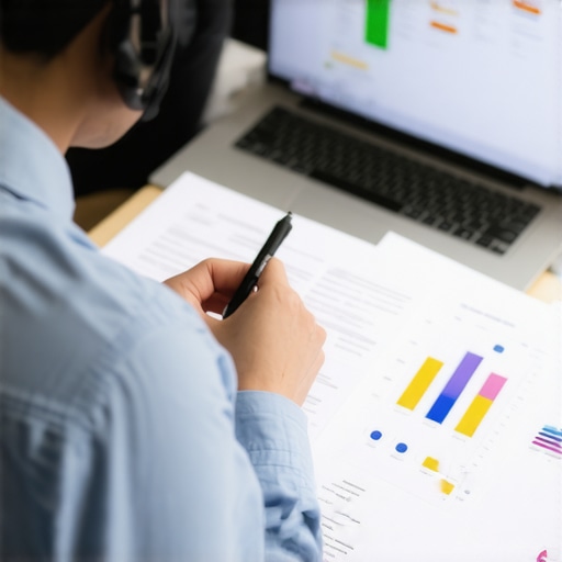 Reviewing Insurance Policies Person evaluating insurance documents on a laptop to prepare for upcoming premiums.